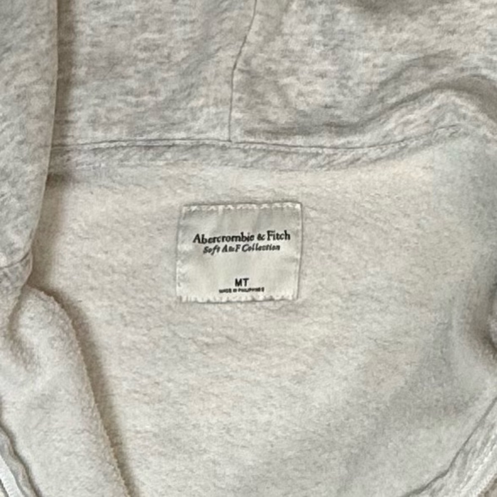 Abercrombie & Fitch Light Heather Gray Hooded Romper - Picture 4 of 6